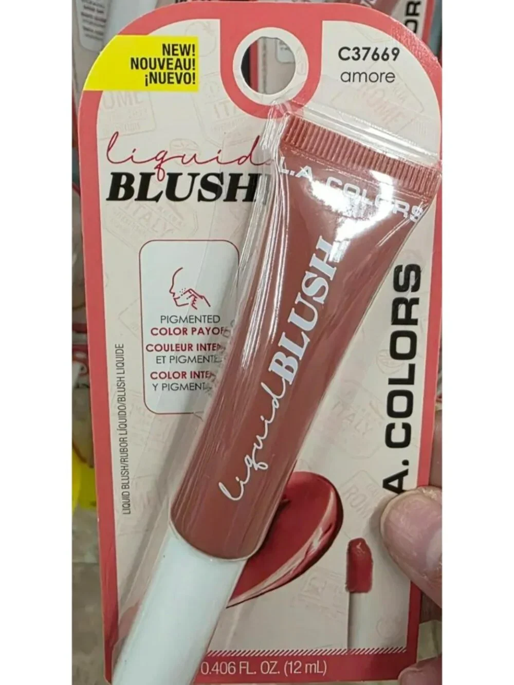 L.A. Colors Liquid Blush Amore & 3-In-1 Pink Satin Makeup Stick Duo - Creamy Ble